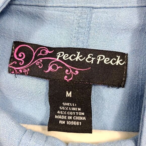 Peck & Peck Lightweight Utility Blazer/Jacket Women's Blazer Sz Medium - Picture 3 of 4